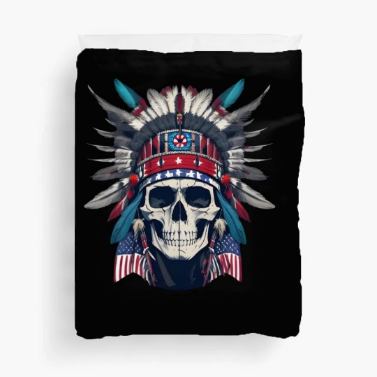 American Skull 4th of July Duvet Covers