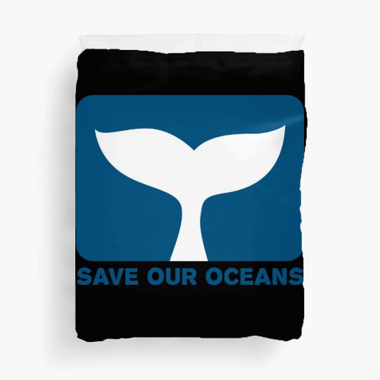 Save Our Oceans red summer Duvet Covers