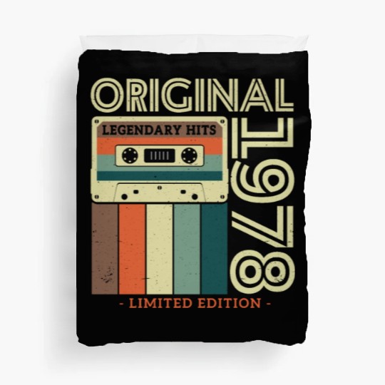 Vintage 1978 Birthday Gift Duvet Covers