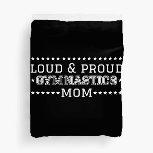 Loud Proud Gymnastics Mom aesthetic retro Duvet Covers