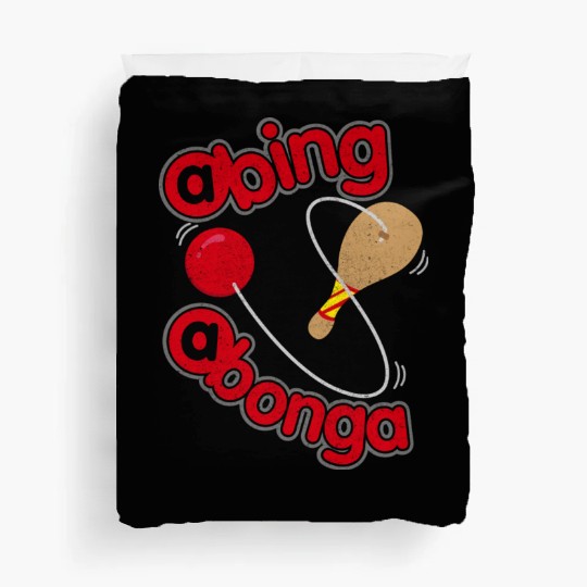 80s retro game Paddle and ball green Duvet Covers