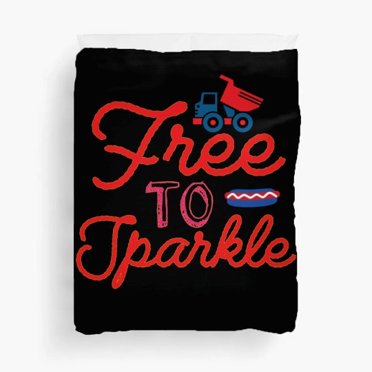 free to sparkle 4th of july hipster Duvet Covers