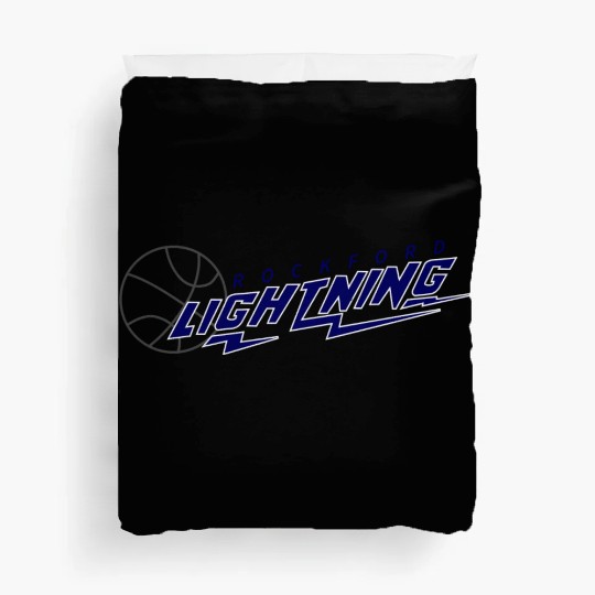 Defunct Rockford Lightning CBA Basketball 1986 Duvet Covers