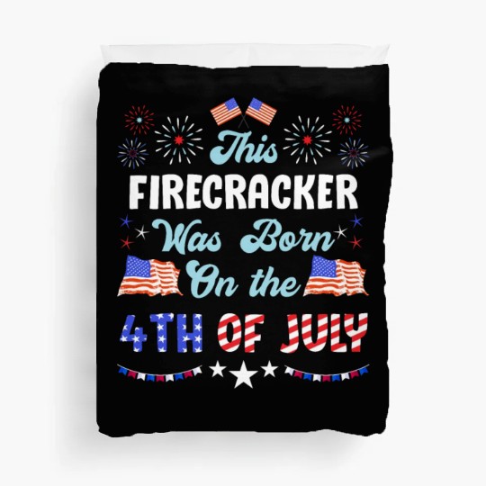 USA This Firecracker was born 4th of July Duvet Covers