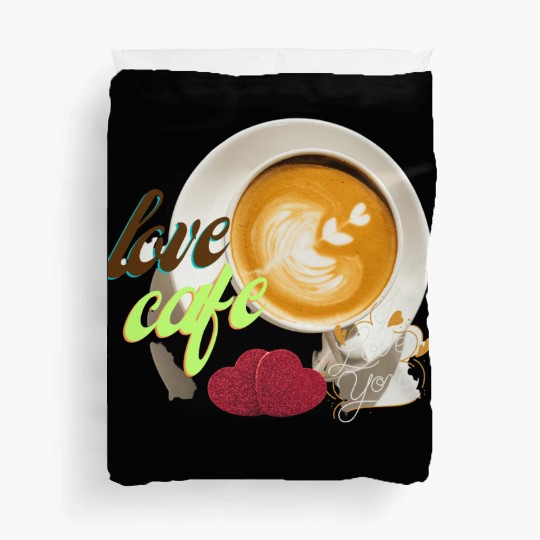 Chemise de café et de psychologie, Duvet Covers drôle d