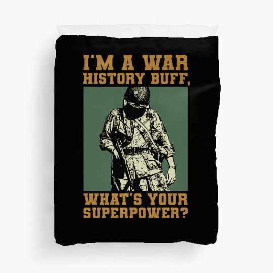 War History Buff - WW2 Enthusiast Duvet Covers