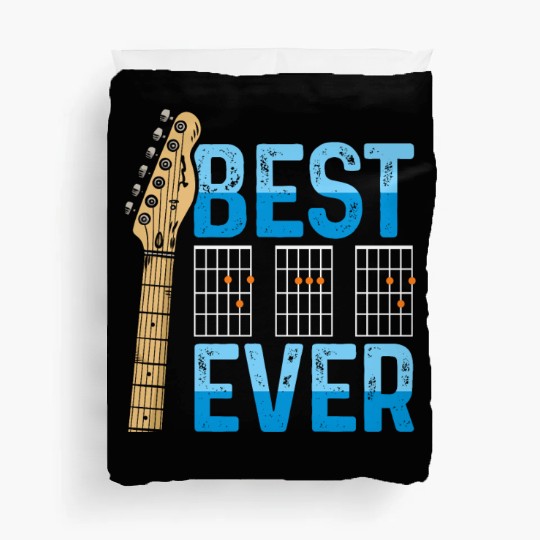 Best Dad Ever Guitarist Father Guitar Musician Duvet Covers