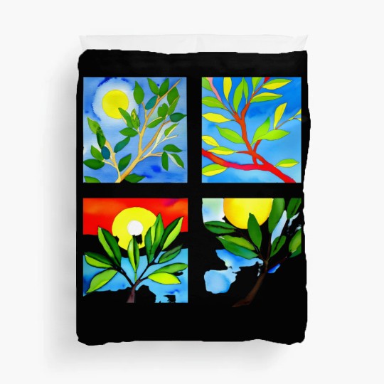 Laughing Olive Branch - Sustainable Harmony Duvet Covers