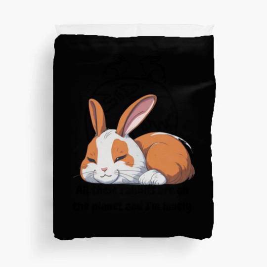 Lonely rabbit Duvet Covers