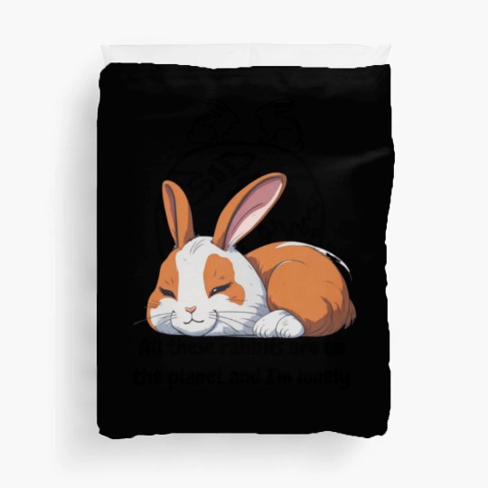 Lonely rabbit Duvet Covers