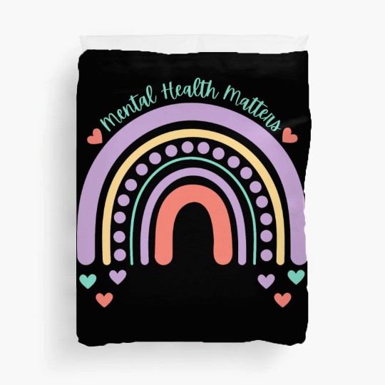 Mental Health Matters | Rainbow Peach Candy Duvet Covers