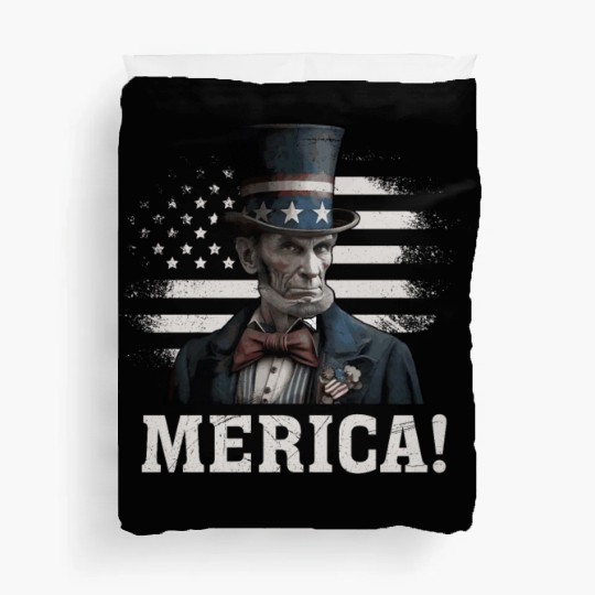 Merica Lincoln President Independence Day Party Duvet Covers