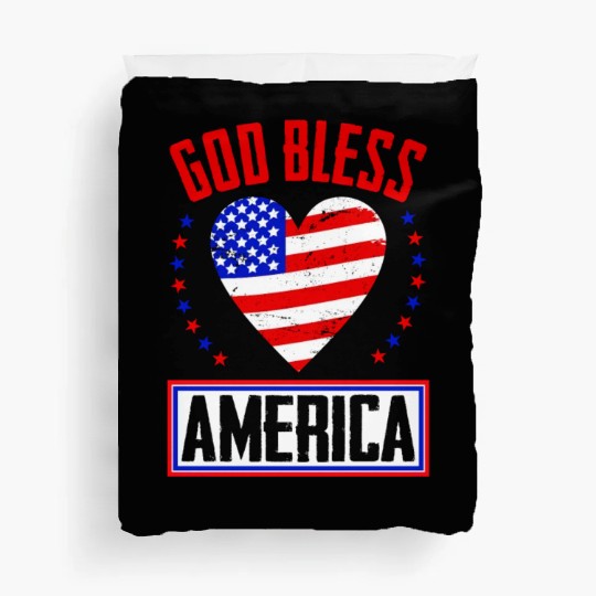God Bless America Independence Day USA Patriot Duvet Covers