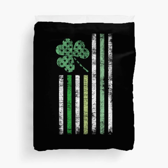 Irish American Flag Design Cool Distressed Style Duvet Covers