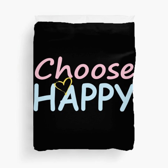 Choose Happy/Cheerful Vibes/Women&Kids Design D83D DE0A D83D DC99 Duvet Covers