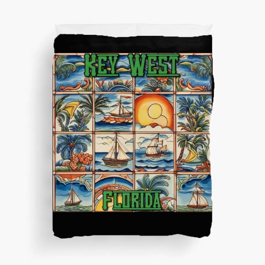 Key West Folk Art Duvet Covers