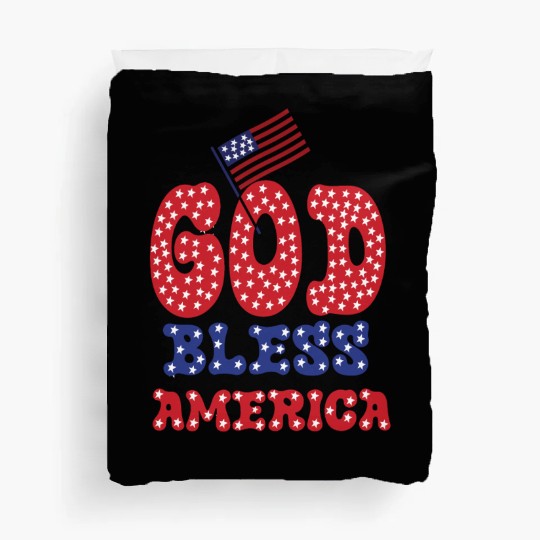PATRIOTIC DAY GOD BLESS AMERICA Duvet Covers