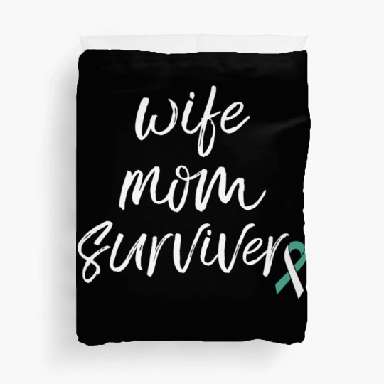 Cervical Cancer Awareness Products Ribbon Survivor Duvet Covers