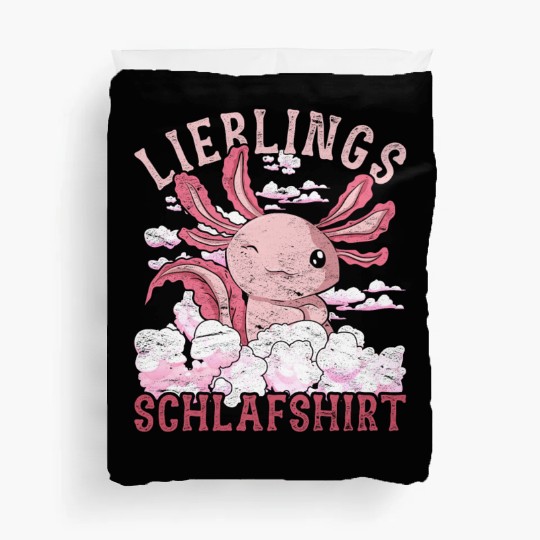 Night owl axolotl gift favorite sleep Duvet Covers