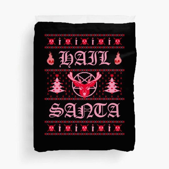 Hail Santa Ugly Pentagram Pastel Goth Duvet Covers