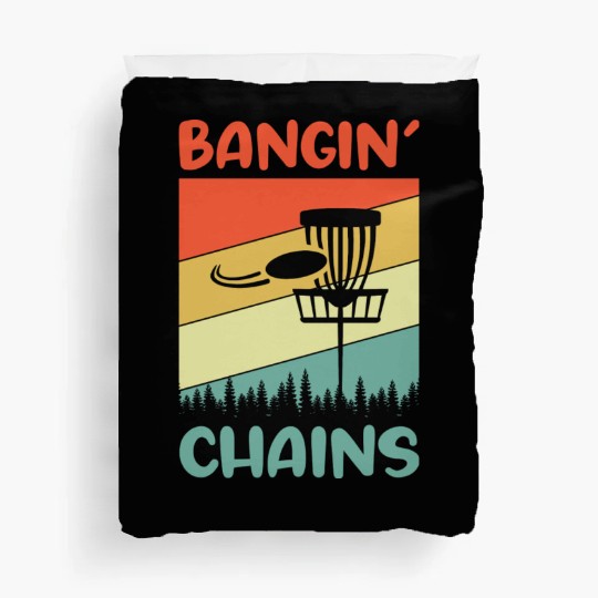 bangin chains disc golf nostalgia Duvet Covers