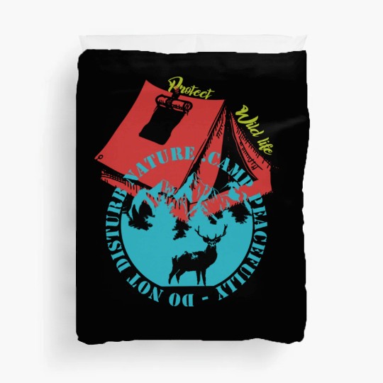 Camp Peacefully Do Not Disturb Nature Duvet Covers