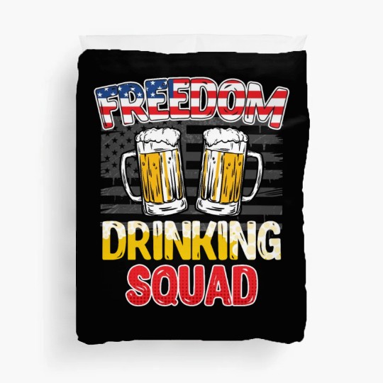 Freedom Drinking Squad USA Party Independence Day Duvet Covers