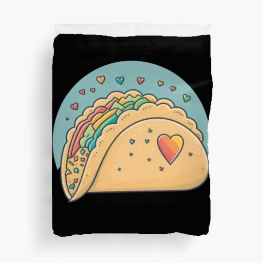 Taco-Lover I Love Tacos Heart Spicy Foodie Duvet Covers