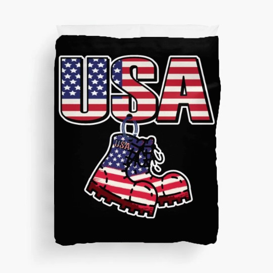 God bless America the land of the free Duvet Covers
