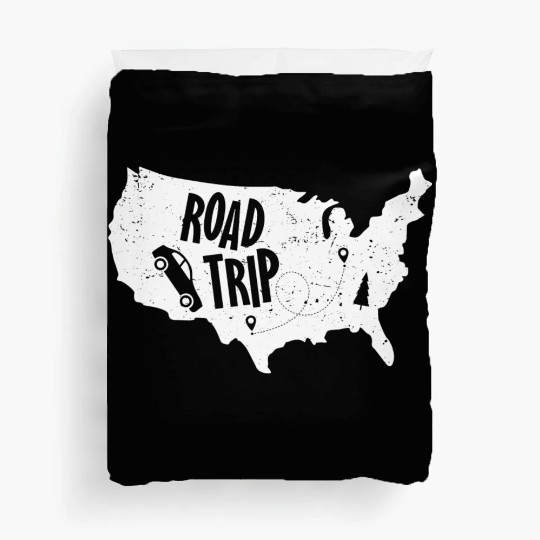 Road Trip US Map | Vacation Travel Duvet Covers