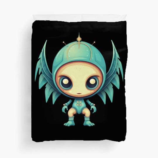 Alien Angel Wings Cyborg - Futuristic Design Duvet Covers