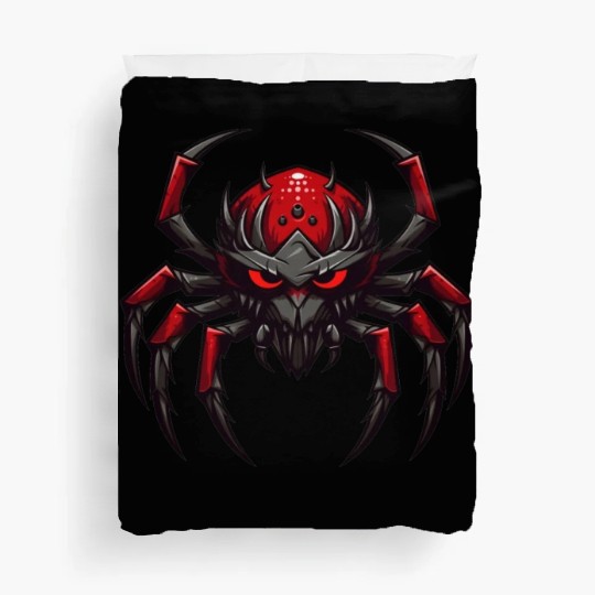 Angry spider, Spider logo, Spider robot monster Duvet Covers