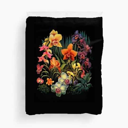 Orchids Flowers Garden Blossom Orchid Lover Duvet Covers