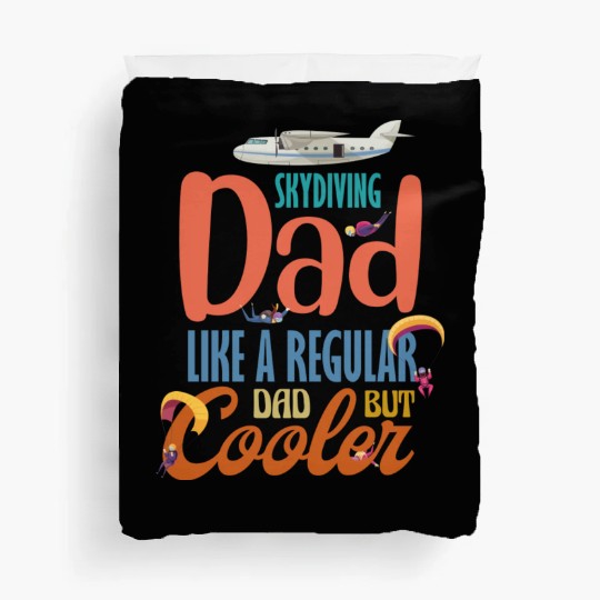 Skydiving Dad nostalgia Duvet Covers