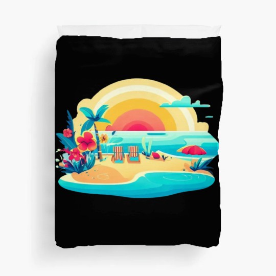 Poolside paradise Duvet Covers
