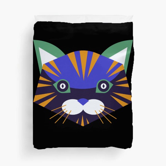 Colorful Cat Face Duvet Covers