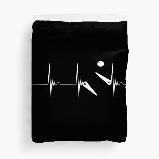Pinball Heartbeat Flipper Ekg Pulse Line Flipping Duvet Covers