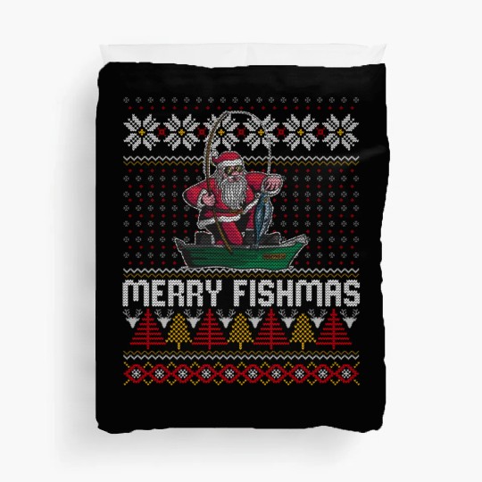 Merry Fishmas Ugly Duvet Covers