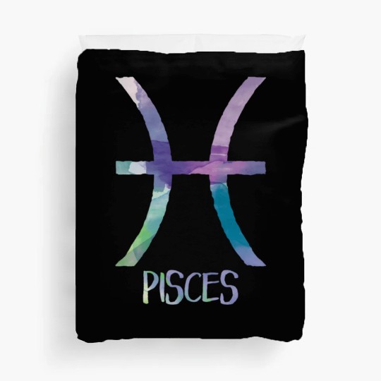 Pisces Zodiac Symbol Astrology Fish Water Sign Duvet Covers