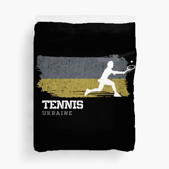 Tennis Ukraine Flag Tennis Player Tennis Duvet Covers