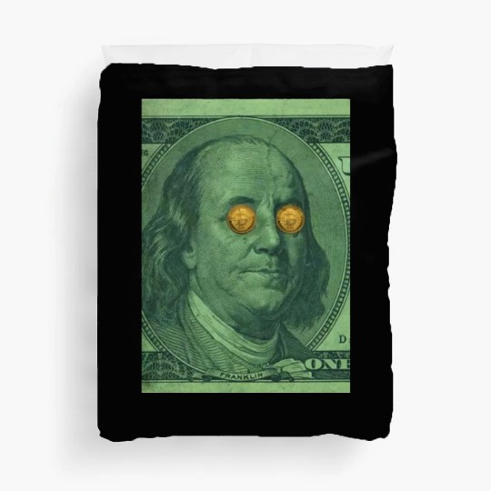Benjamin Franklin Bitcoin Duvet Covers