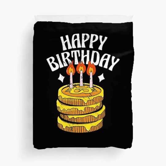HAPPY BIRTHDAY-Bitcoin Coin Duvet Covers