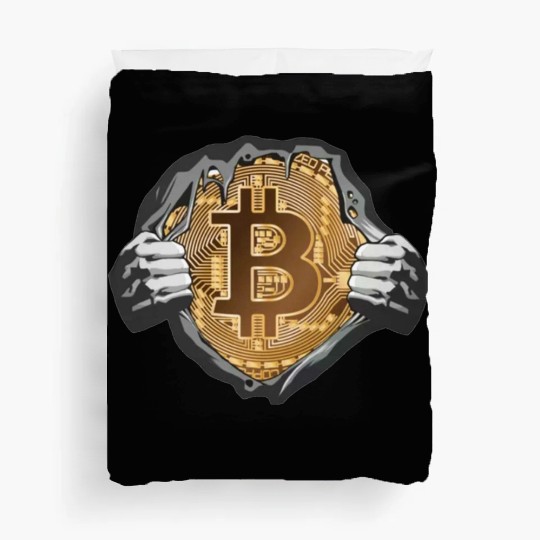 Bitcoin Coin-Crypto Super Hero Duvet Covers