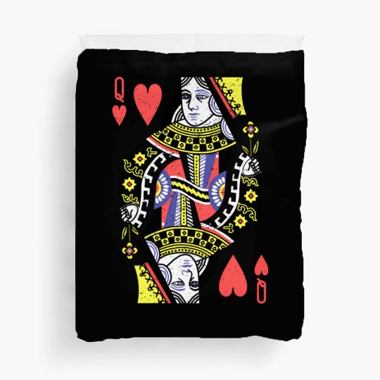 Queen Of Hearts Playing Card Halloween S Duvet Covers