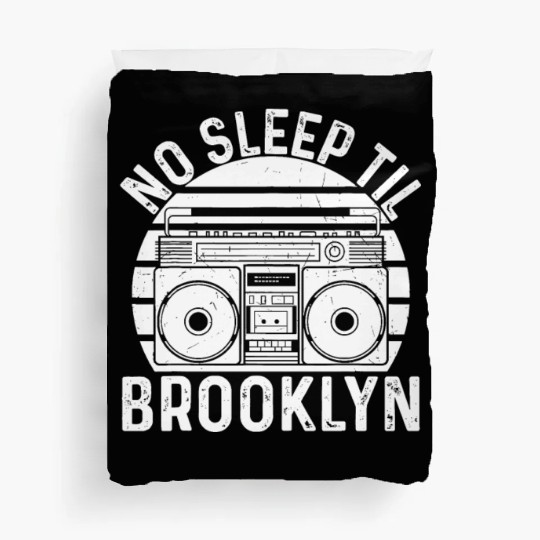 Cool Retro No Sleep Til Brooklyn, Old School Porta Duvet Covers