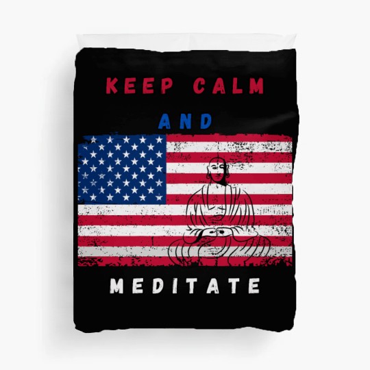 Independence Day Buddha Meditation Duvet Covers