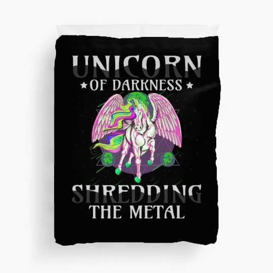 Goth Rock Satan Unicorn Festivals Death Metal Duvet Covers