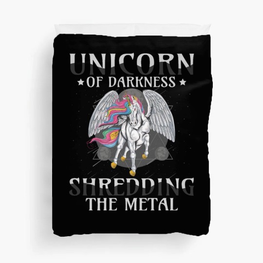 Goth Rock Satan Unicorn Festivals Death Metal Duvet Covers
