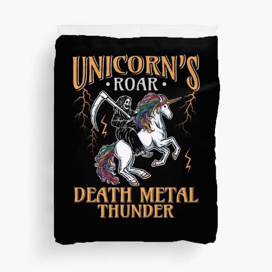 Goth Rock Satan Unicorn Festivals Death Metal Duvet Covers