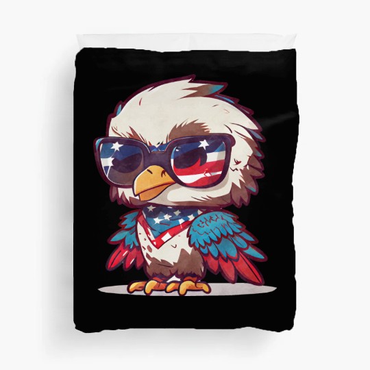 Patriotic fashionista Bird Duvet Covers